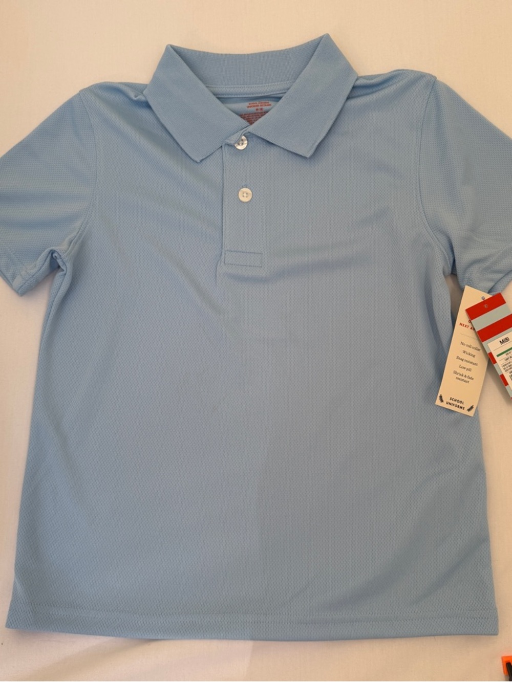 Boys Light Blue School Uniform Polo Size 8 NWT